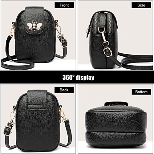 PALAY Small Crossbody Phone Bag for Women PU Leather Shoulder Bag, Classic Solid Color Women Purse Cross Body Bag, Practical Multi-Layer Zipper Pouch PALAY Small Crossbody Phone Bag for Women PU Leather Shoulder Bag, Classic Solid Color Women Purse Cross Body Bag, Practical Multi-Layer Zipper Pouch
